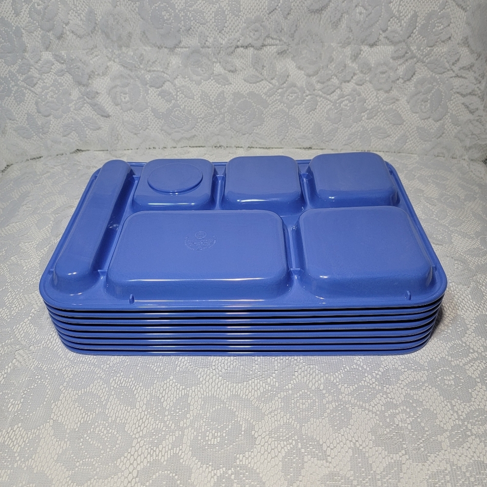 Set of 8 Melamine Ware 6-Compartment Cafeteria TV Trays | Ever Unison PY-36×25cm - Picture 11 of 17